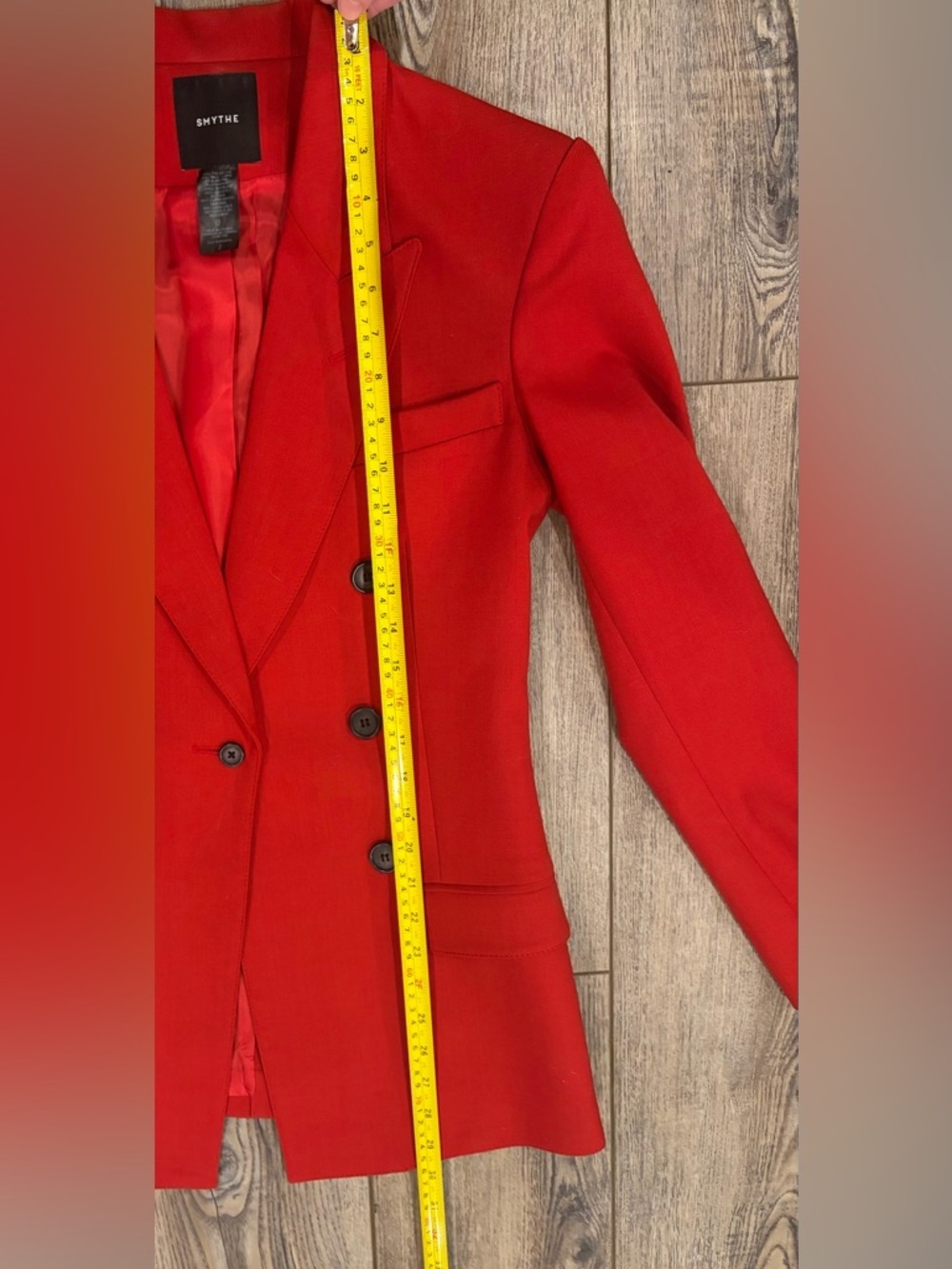 Smythe Not A DB Blazer Brick Red Wool Blend Size 2 Tailored Jacket - Picture 7 of 11